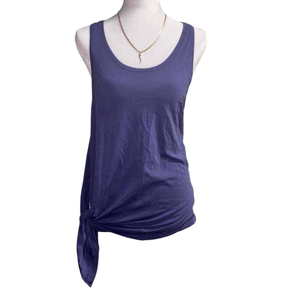 Lululemon "Its‎ A Tie" Tank Top Purple Pima Cotton Sleeveless Size 6 Activewear
